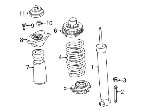 2022 BMW 330i Rear Coil Spring Diagram for 33536889965