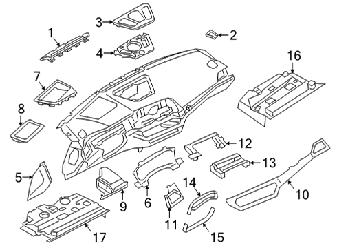 2025 BMW 430i xDrive TRIM PANEL, I-PANEL, OUTER R Diagram for 51456994830