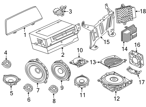 2023 BMW 530e xDrive Central Information Display Diagram for 65505A477D2
