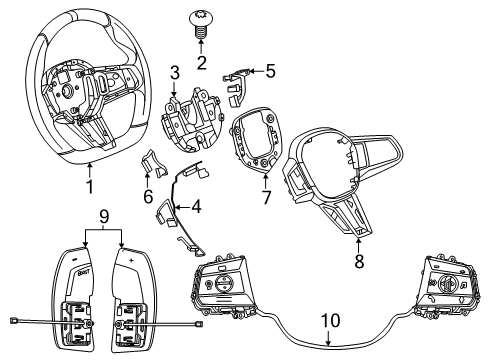 2025 BMW X3 M SPORT STEERING WHEEL Diagram for 32305A716D2