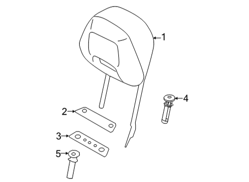 2024 BMW X6 M HEAD RESTRAINT SPORT SEAT Diagram for 52105A31310