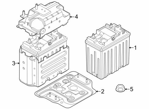 2024 BMW X6 M 12-V LITHIUM-ION AUXILIARY B Diagram for 61215B3F328