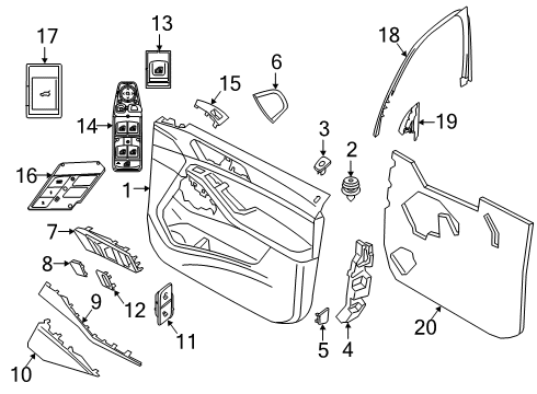 2022 BMW X5 M COVER F RIGHT LOUDSPEAKER Diagram for 51418495498