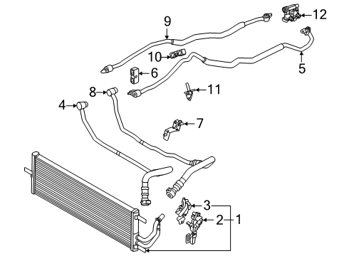 2025 BMW M5 TRANSMISSION OIL RETURN LINE Diagram for 17228843851
