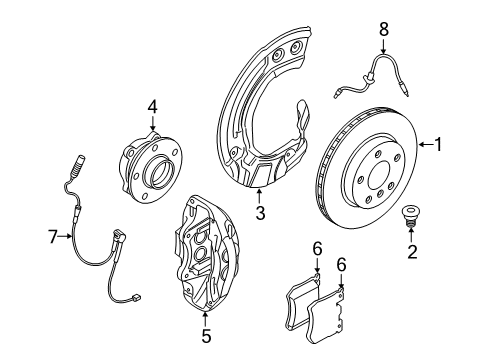 2023 BMW X1 BRAKE CALIPER HOUSING RIGHT Diagram for 34108858372