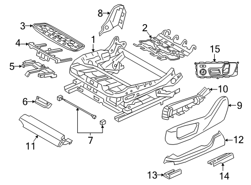 2021 BMW X5 Driver Seat Components Diagram 5
