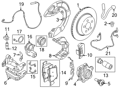 2024 BMW i5 HALTEFEDER BREMSSATTEL ROT Diagram for 34208843080