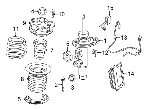 2025 BMW M340i xDrive Spring Strut Front Right VDC Diagram for 37105A9CB04