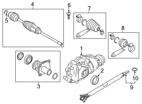 2021 BMW 740i xDrive OUTPUT SHAFT FRONT RIGHT Diagram for 31605A01E86