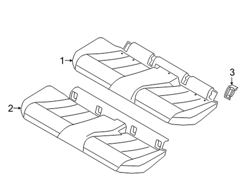 2022 BMW 430i Seat Foam Section Diagram for 52207496205