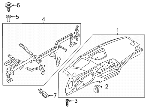 2023 BMW M2 Instrument Panel Diagram for 51459628071