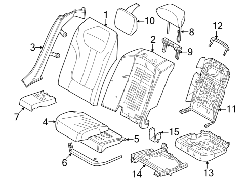 2024 BMW 750e xDrive FOAM PART COMFORT SEAT RIGHT Diagram for 52205A4A034