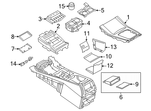 2022 BMW X7 Center Console Diagram 5