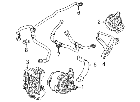 2025 BMW M5 AUXILIARY WATER PUMP Diagram for 11519455026