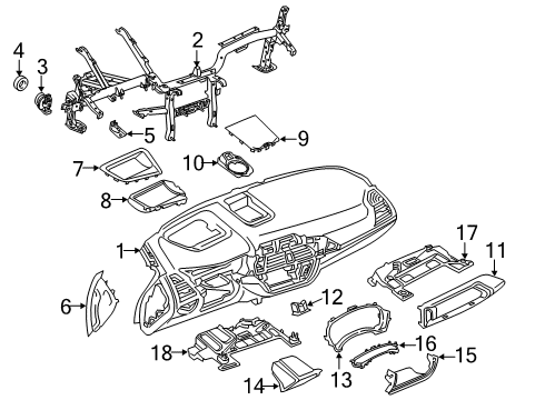 2024 BMW X3 M TRIM STRIP, I-PANEL ALU GLOS Diagram for 51459645442