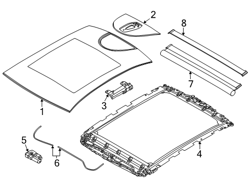 2025 BMW i5 Sunroof Diagram 2