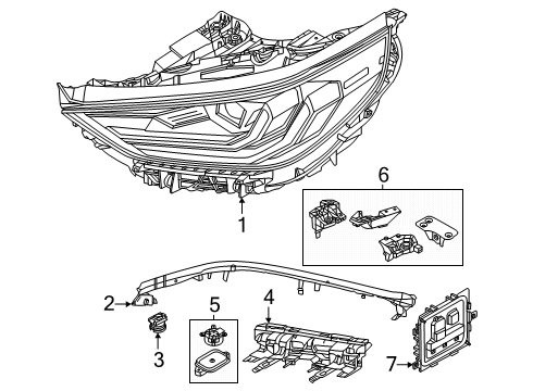 2025 BMW X3 HEADLIGHT BASIC LEFT Diagram for 63115A7F395
