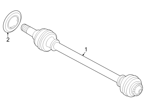 2025 BMW i4 OUTPUT SHAFT, REAR RIGHT Diagram for 33205A14862