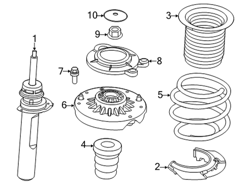 2022 BMW 228i xDrive Gran Coupe Front Coil Spring Diagram for 31336892837