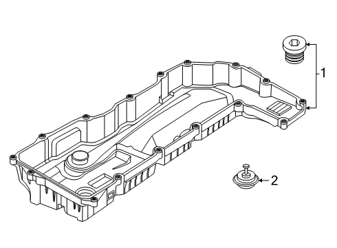 2025 BMW 430i xDrive Gran Coupe OIL PAN AUTOMATIC TRANSMISSI Diagram for 24115A8B427