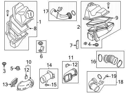2025 BMW M5 INTAKE DUCT, RIGHT Diagram for 13715A596E6