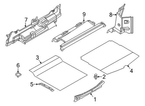 2021 BMW 430i TRIM PANEL FOR LOAD-THROUGH Diagram for 51477489599