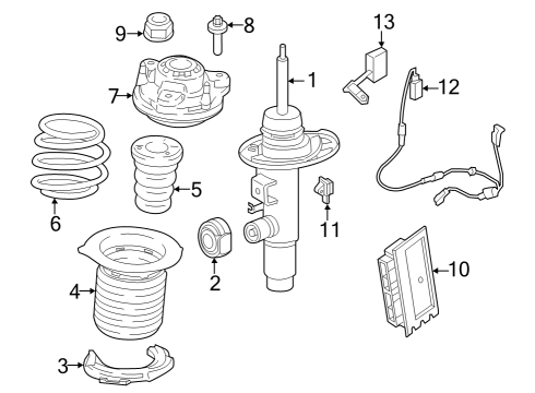 2022 BMW M440i Gran Coupe Spring Strut Front Left VDC Diagram for 37106889311