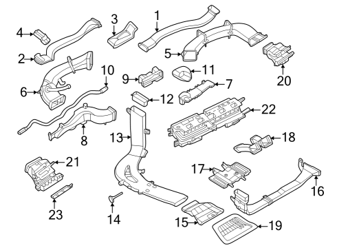 2024 BMW 740i LUFTKANAL B-S ULE Diagram for 64229875756