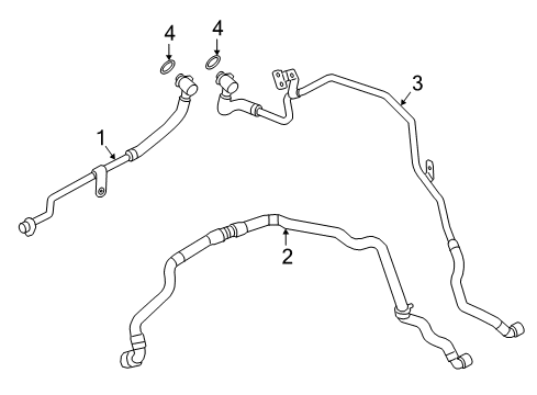 2022 BMW 530e LINE FOR RADIATOR FEED, RADI Diagram for 17129485277