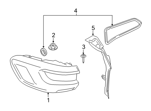 2022 BMW X5 M TRIM, DRIP RAIL, LEFT Diagram for 63215A5B4A3