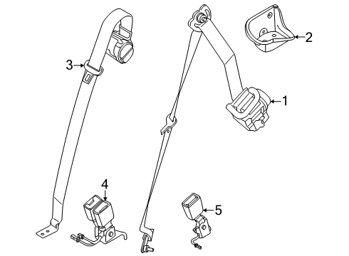 2025 BMW X3 UPPER BELT REAR LEFT Diagram for 72115A24DF3