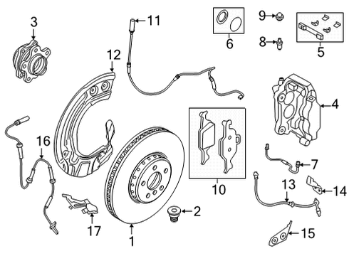 2023 BMW X6 M BRAKE DISC VENTILATED / PERFOR Diagram for 34108842578