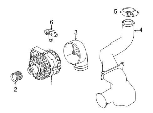 Compact Alternator Diagram for 12317501592