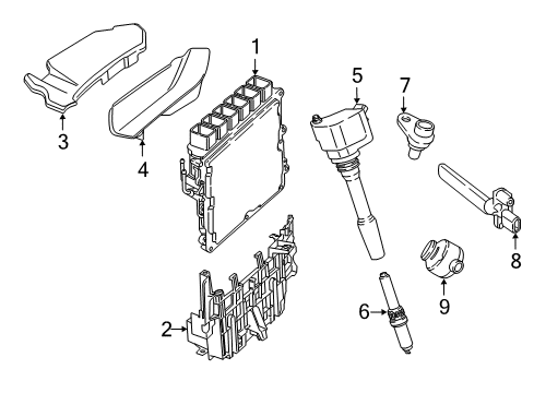 2023 BMW 530e xDrive Basic Control Unit DME Diagram for 12145B32776