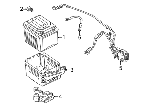 2024 BMW X6 CABLE, STARTER MOT.GEN.JUMP Diagram for 61125A37BC1