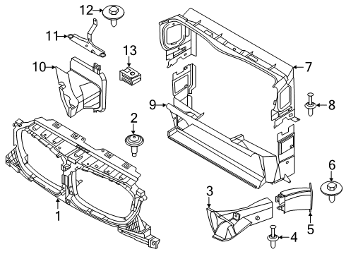 2023 BMW X3 M Front Right Brake Air Duct Diagram for 51748082958