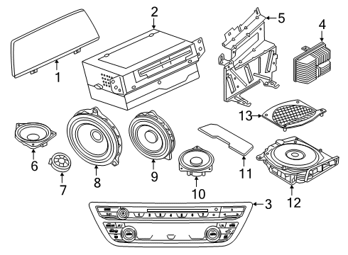 2022 BMW 740i xDrive Repair Kit For Radio/Climate Control Diagram for 61315A0A258