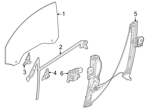 2022 BMW 230i SIDE WINDOW, DOOR, LEFT FRON Diagram for 51338498591