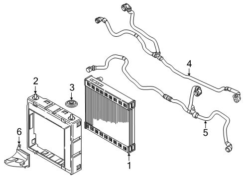 2023 BMW 540i xDrive AIR DUCT DISPLACED RADIATOR Diagram for 51749464211