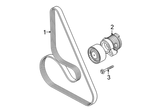 2024 BMW X5 Ribbed V-Belt Diagram for 11289846087