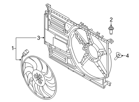 2024 BMW X2 Fan Housing With Fan Diagram for 17429846922