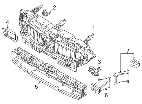 2025 BMW 550e xDrive Bumper & Components - Front Diagram 2