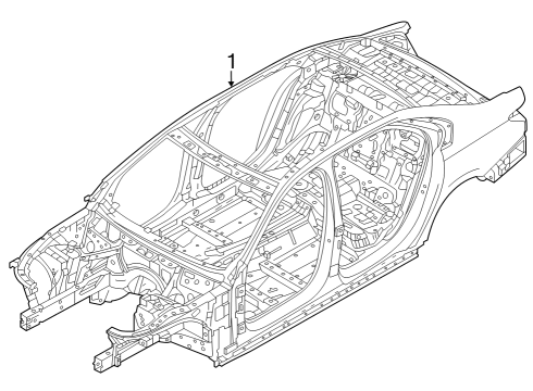 2023 BMW i7 BODY SKELETON WITHOUT CHASSI Diagram for 41009630727