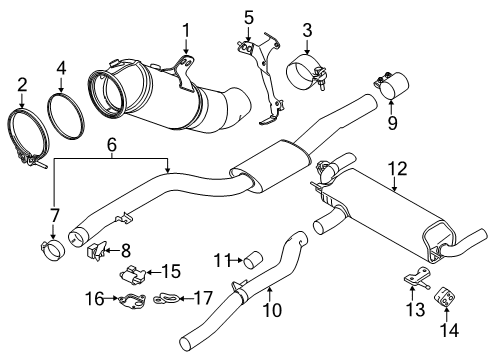 2021 BMW 745e xDrive FRONT MUFFLER Diagram for 18308698858