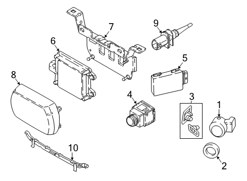 2021 BMW X4 M WIRING HARNESS, FRONT END Diagram for 61129438976