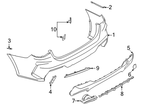 2024 BMW 430i xDrive REFLECTOR, REAR RIGHT Diagram for 63148076326