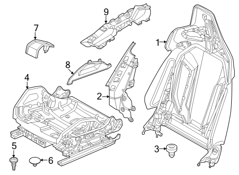 2025 BMW 840i xDrive Gran Coupe ELECTRICAL SEAT MECHANISM, R Diagram for 52108469910