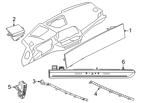 2025 BMW X3 TOUCH CONTROL BOX, INSTRUMEN Diagram for 61315B3DEA7