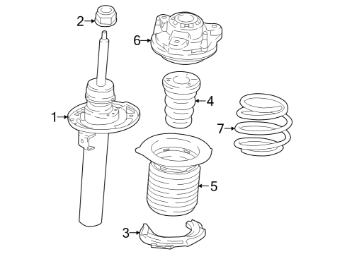 2023 BMW i4 Front Coil Spring Diagram for 31335A2A2F1
