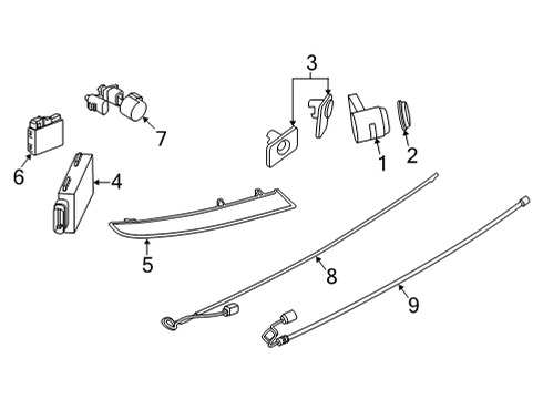 2022 BMW X3 M REFLECTOR LEFT Diagram for 63148083833